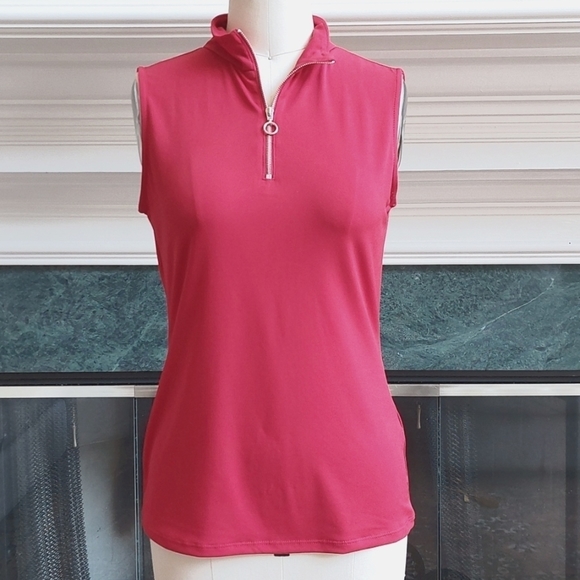Premise Studio Red Collared Tank Top - Picture 1 of 7